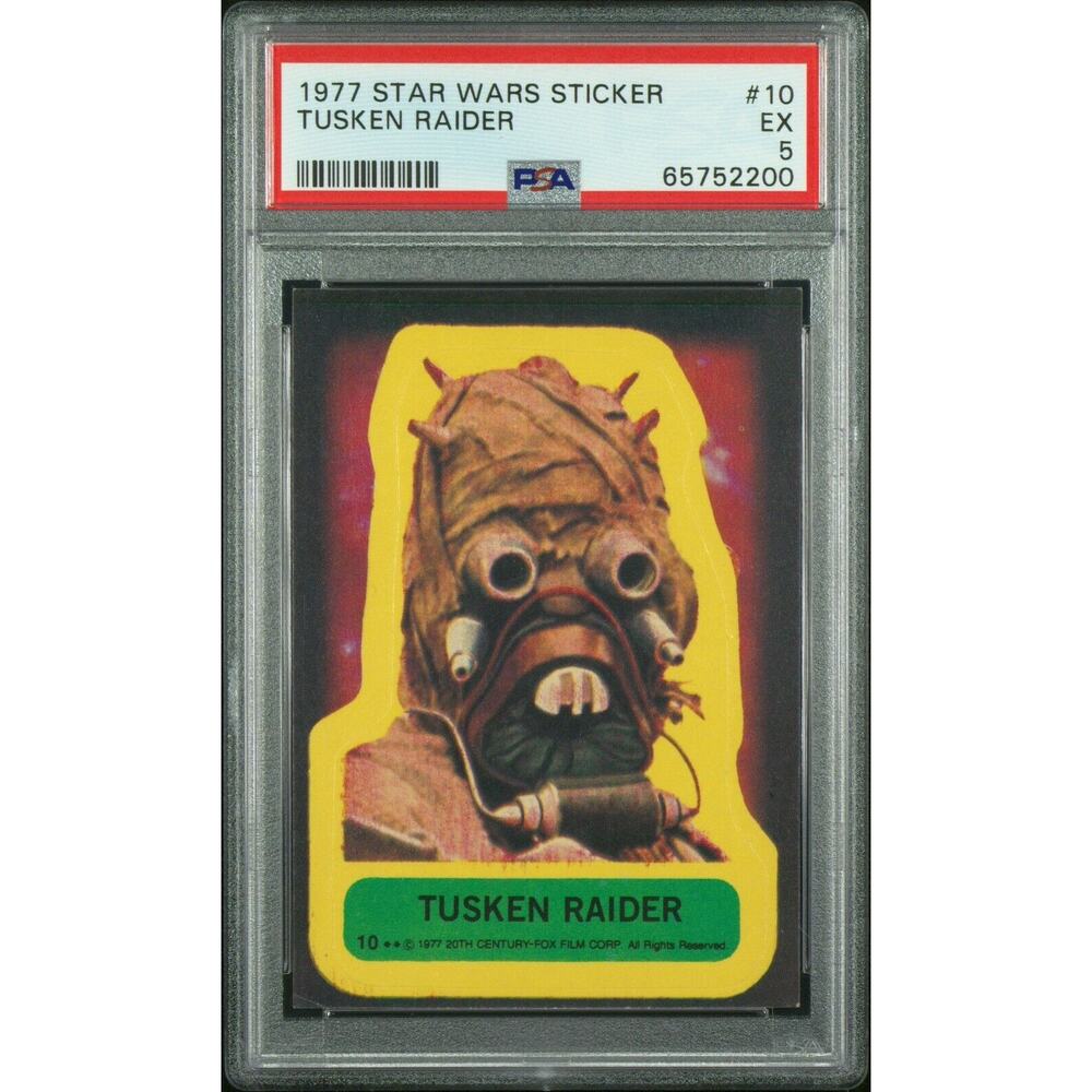 Star Wars 1977 Tusken Raider Sticker Card #10 PSA 5 CERT#65752200